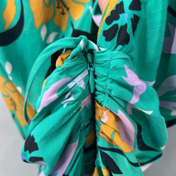 1.Veronica Beard Mini Dress Womens Medium Silk Floral Garden Party Feminine Chic - Picture 5 of 11